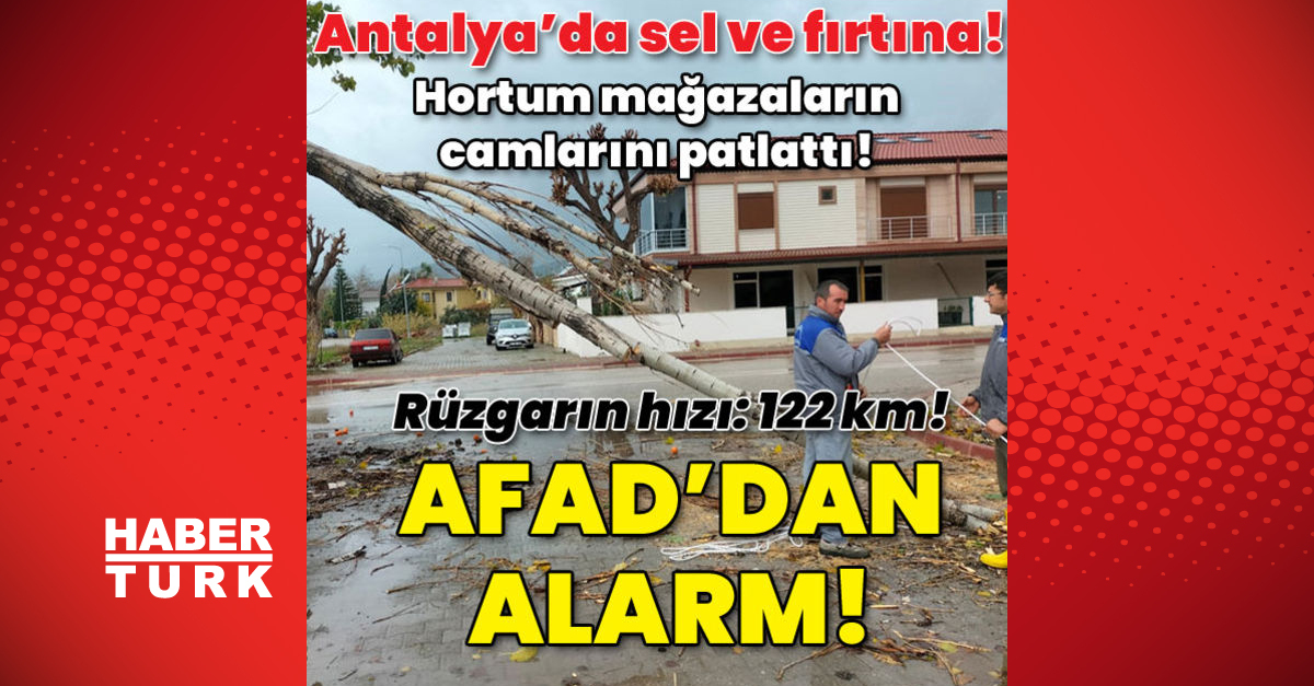 Antalyada hortum dehşeti Mağazanın camları patladı AFADdan alarm - Gündem - Antalya - Dudullu Haber