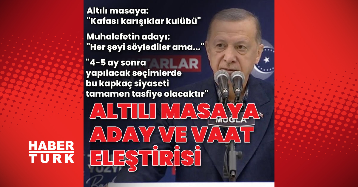 Cumhurbaşkanı Erdoğandan altılı masaya eleştiriler - Gündem - muğla haber - Dudullu Haber