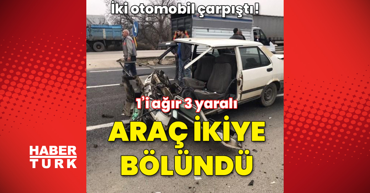 İki otomobil çarpıştı 1i ağır 3 yaralı - Gündem - Bursa - Dudullu Haber