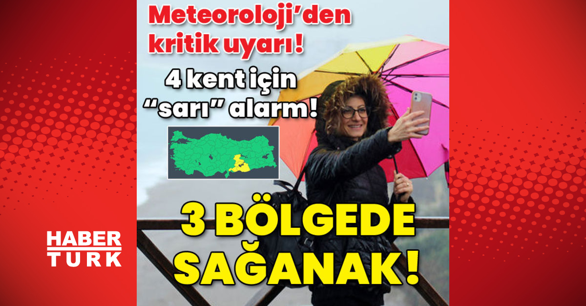 Meteorolojiden 4 kent için sarı alarm 3 bölgede sağanak - Gündem - hava durumu - Dudullu Haber