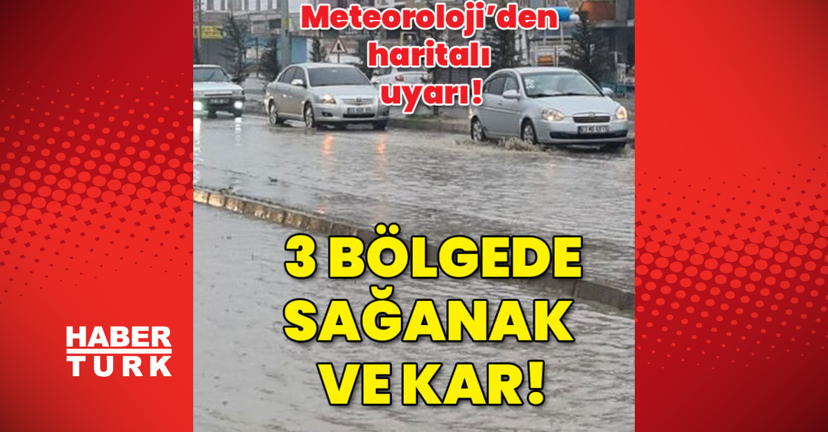 Meteorolojiden haritalı uyarı 3 bölgede sağanak ve kar - Gündem - hava durumu - Dudullu Haber