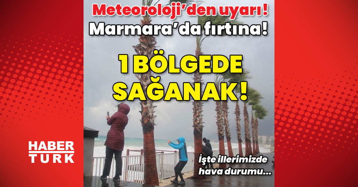 Meteorolojiden uyarı Marmarada fırtına 1 bölgede sağanak - Gündem - hava durumu - Dudullu Haber