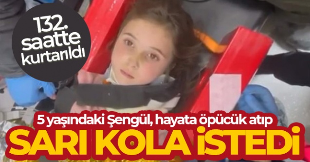 132 saatte kurtarılan 5 yaşındaki Şengül hayata öpücük atıp quotsarı kola istiyorumquot dedi - Gündem - Dudullu Haber