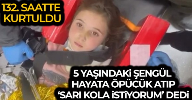 132 saatte kurtarılan 5 yaşındaki Şengül hayata öpücük atıp quotsarı kola istiyorumquot dedi - Gündem - Dudullu Haber