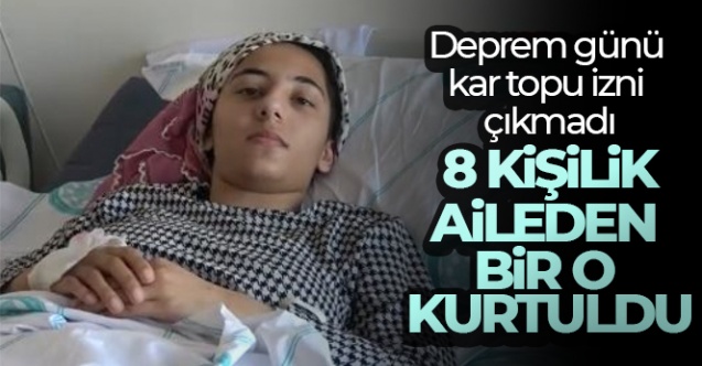 16 yaşındaki depremzede 039Annem karla 2 saat oynamamıza izin verseydi böyle olmazdı039 - Gündem - KAHRAMANMARAŞ - Dudullu Haber