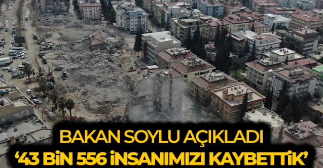 Bakan Soylu 039Depremde 43 bin 556 insanımız hayatını kaybetti039 - Gündem - Dudullu Haber