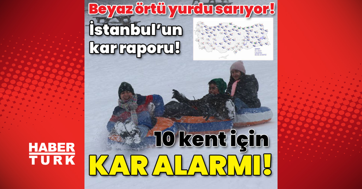 Beyaz örtü yurdu sarıyor İstanbul için kar raporu Meteorolojiden 10 kent için kar alarmı - Gündem - istanbul - Dudullu Haber