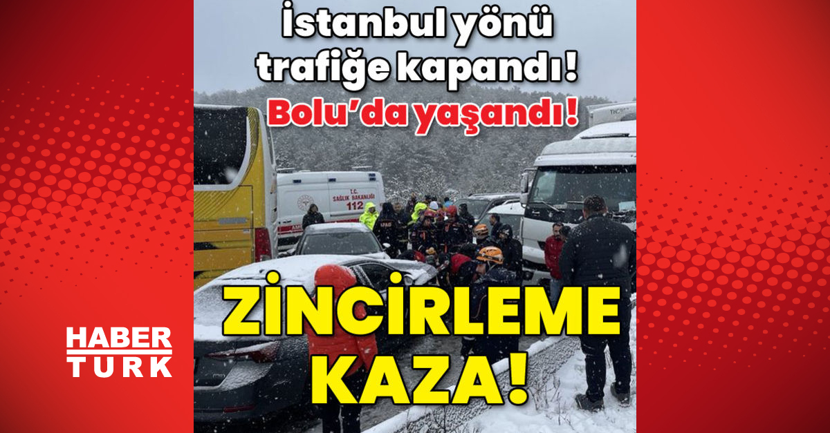 Boluda zincirleme kaza İstanbul yönü trafiğe kapandı - Gündem - Son dakika haberler - Dudullu Haber