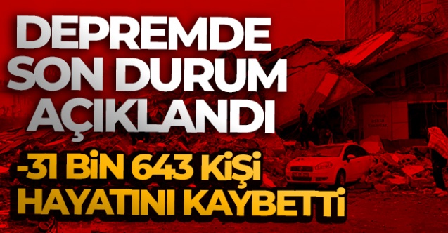 Depremde can kaybı sayısı 31 bin 643 oldu - Gündem - Dudullu Haber