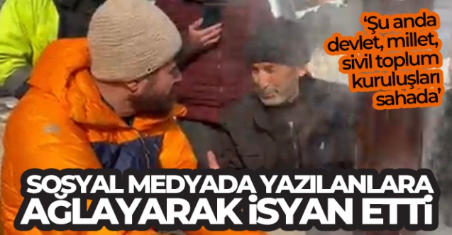 Depremzede vatandaş sosyal medyada yazılanlara ağlayarak isyan etti - Gündem - KAHRAMANMARAŞ - Dudullu Haber