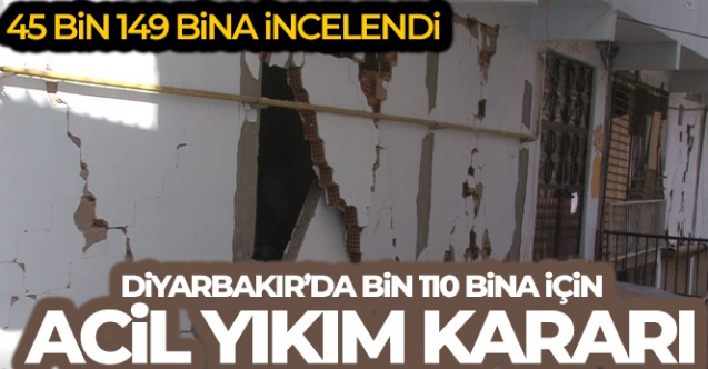 Diyarbakır039da bin 110 bina için acil yıkım kararı - Gündem - Diyarbakır - Dudullu Haber