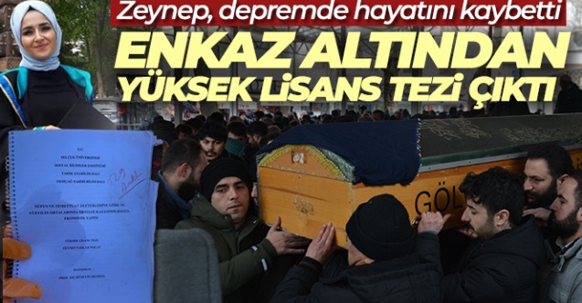 Enkazdan çıkan yüksek lisans tezi hocasını duygulandırdı - Gündem - Dudullu Haber