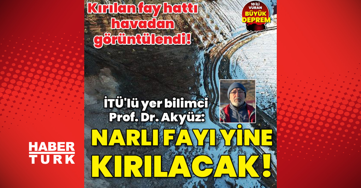 Fay hattı havadan görüntülendi İTÜlü deprem bilimci Prof Dr Akyüz Narlı Fayı yine kırılacak - Gündem - Narlı Fayı - Dudullu Haber