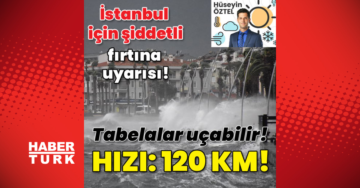 İstanbul için çok şiddetli fırtına uyarısı Hızı 120 kmyi bulacak - Gündem - hava durumu - Dudullu Haber