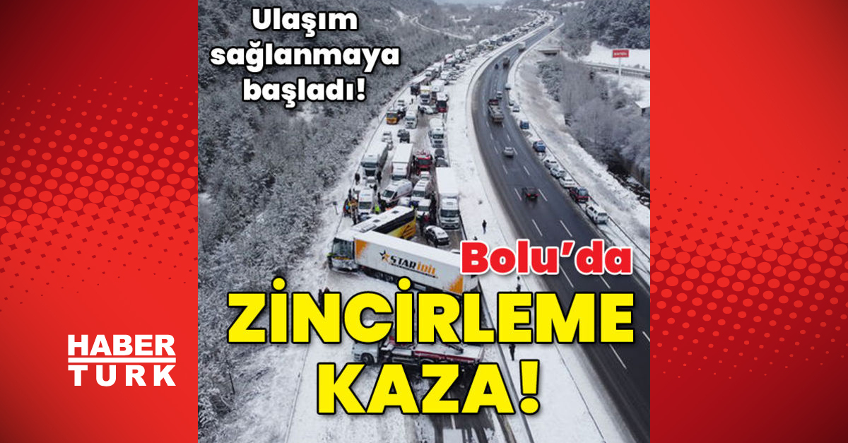 Ulaşım sağlanmaya başladı Boluda zincirleme kaza - Gündem - Son dakika haberler - Dudullu Haber