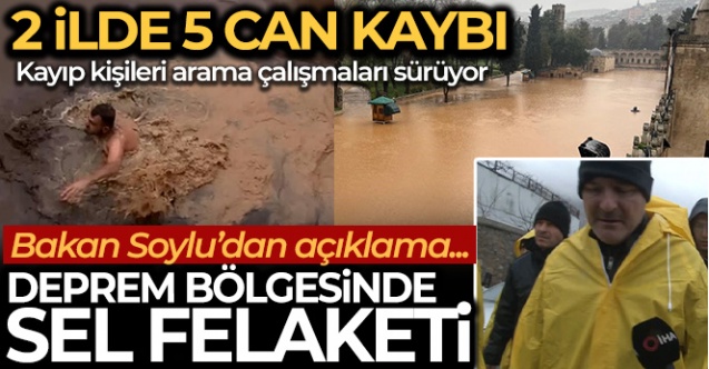 Adıyaman ve Şanlıurfa039da sel felaketi 5 can kaybı Bakan Soylu039dan açıklama - Gündem - Adıyaman - Dudullu Haber