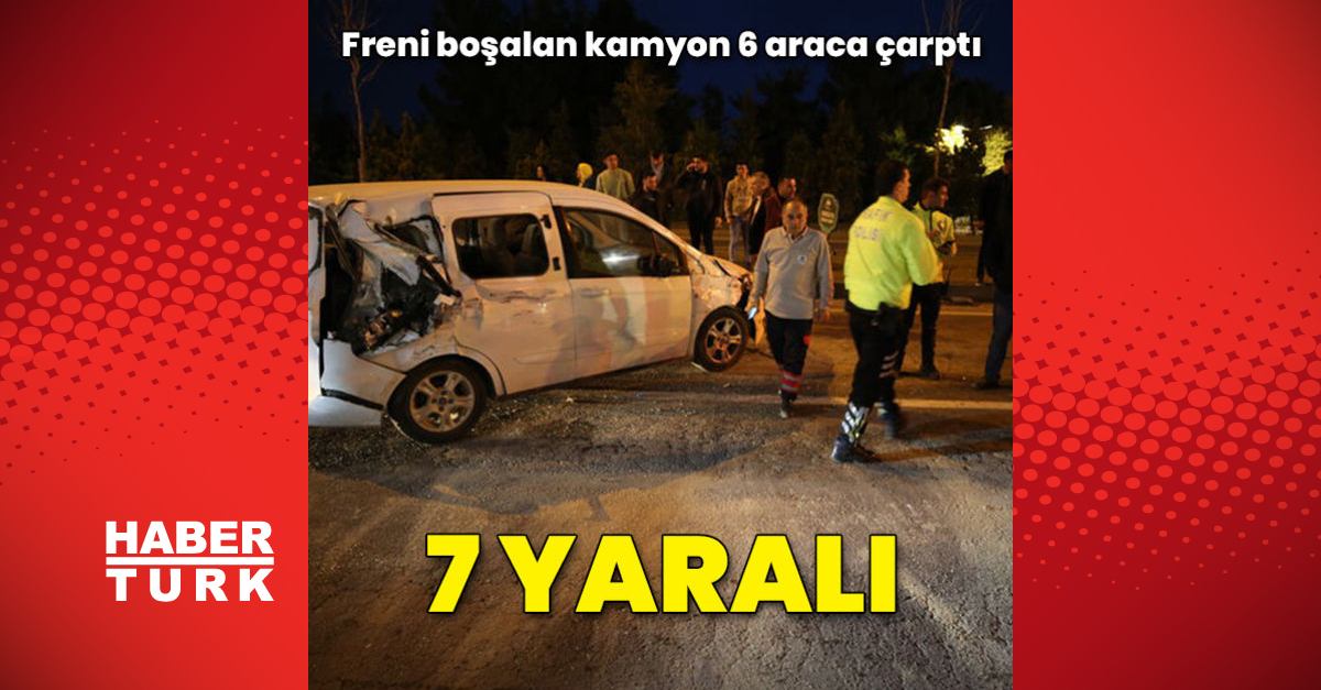 Freni boşalan kamyon 6 araca çarptı 7 yaralı - Gündem - HABER - Dudullu Haber