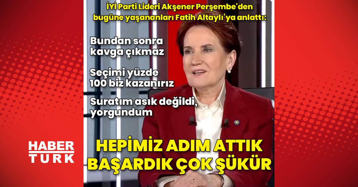 Meral Akşenerden Habertürke açıklamalar - Gündem - Son dakika haberler - Dudullu Haber