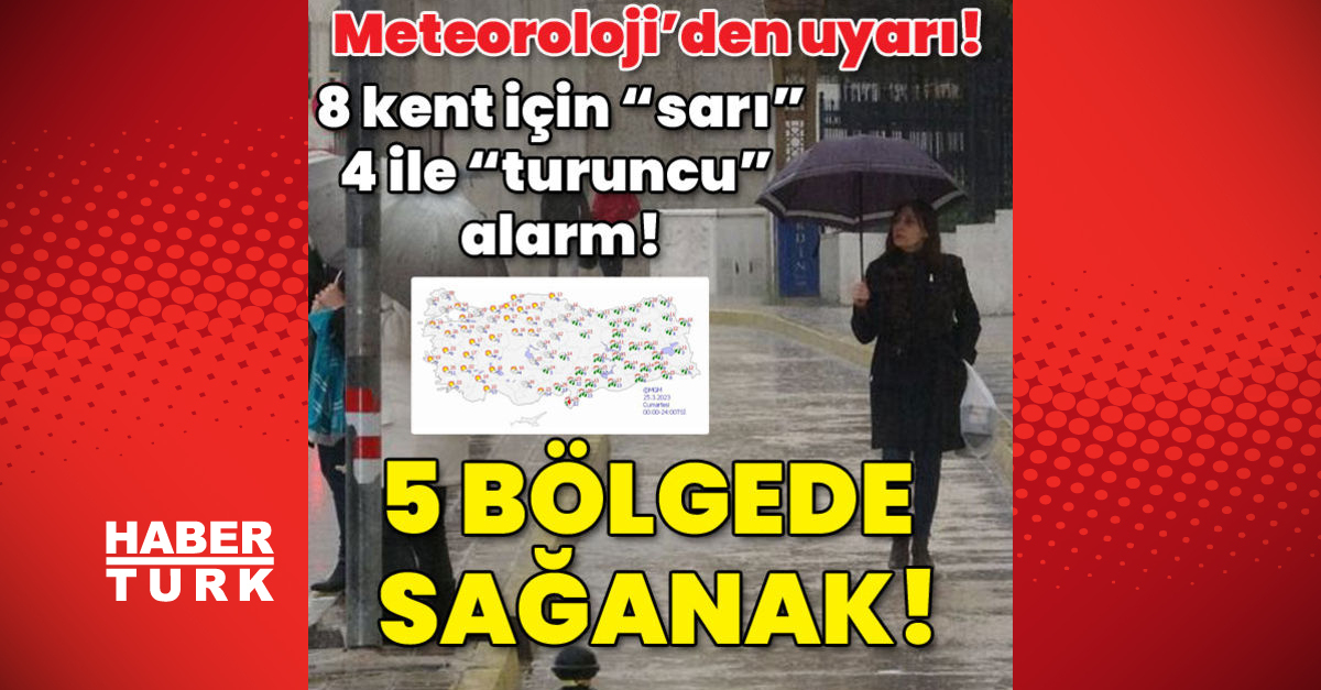 Meteorolojiden 8 kent için sarı 4 ile turuncu alarm 5 bölgede sağanak - Gündem - hava durumu - Dudullu Haber