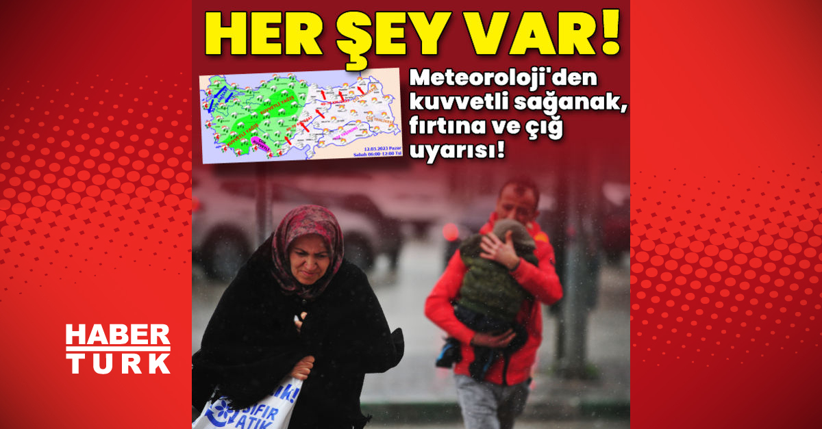 Meteorolojiden kuvvetli sağanak fırtına ve çığ uyarısı - Gündem - hava durumu - Dudullu Haber