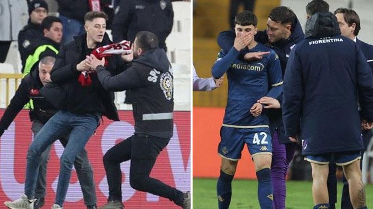 Sivasspor-Fiorentina maçında kan aktı Sahaya atlayan taraftar İtalyan futbolcunun burnunu kırdı - Spor - Dudullu Haber