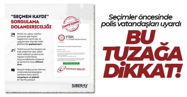 039Seçmen kaydınızı sorgulayın039 linkiyle dolandırıcılığa dikkat - Gündem - adana - Dudullu Haber