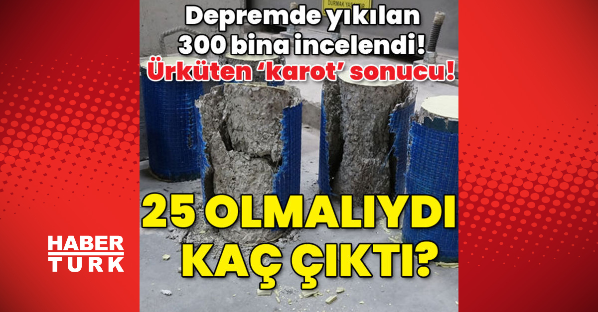 Depremde yıkılan 300 bina incelendi Ürküten karot sonucu 25 olmalıydı Kaç çıktı - Gündem - karot örneği - Dudullu Haber