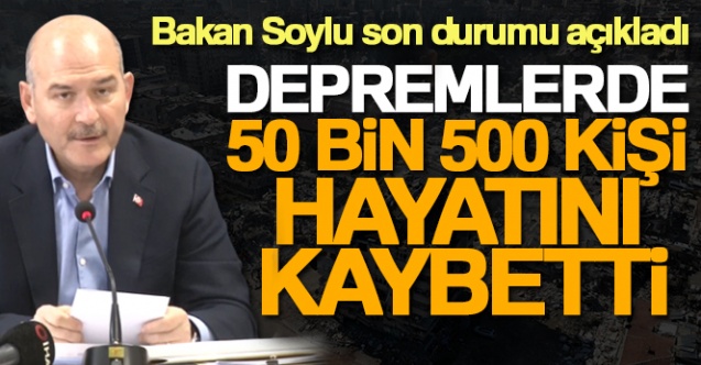 Kahramanmaraş merkezli depremlerde 50 bin 500 kişi hayatını kaybetti - Gündem - Dudullu Haber