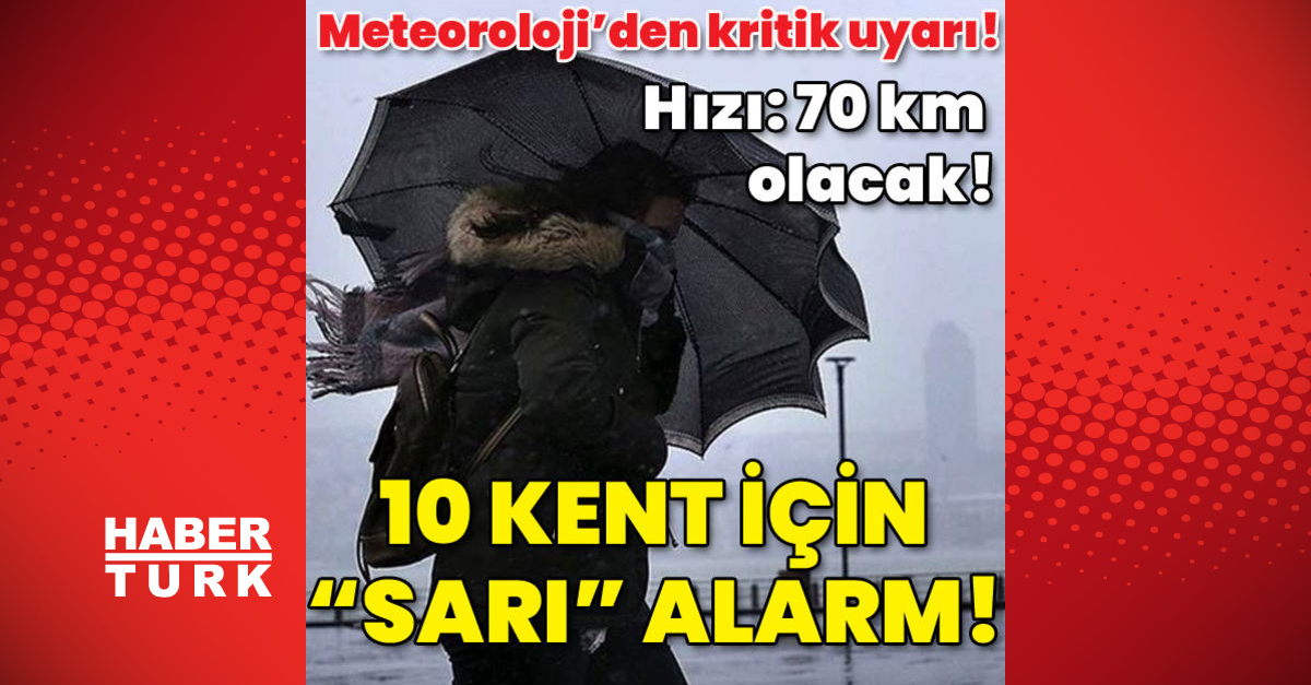 Meteorolojiden kritik uyarı 10 kent için sarı alarm - Gündem - hava durumu - Dudullu Haber