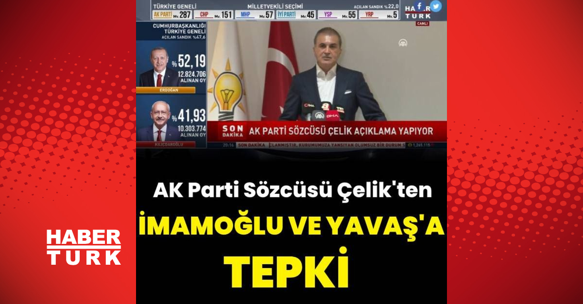 AK Parti Sözcüsü Çelikten İmamoğlu ve Yavaşa eleştiri - Gündem - Dudullu Haber