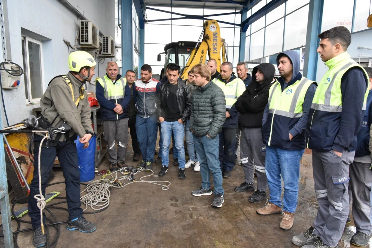 MESKİden çalışanlarına yüksekte güvenli çalışma eğitimi - Eğitim - Dudullu Haber