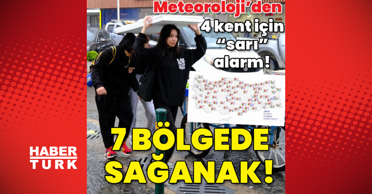 Meteorolojiden 4 kent için sarı alarm 7 bölgede sağanak - Gündem - hava durumu son dakika - Dudullu Haber