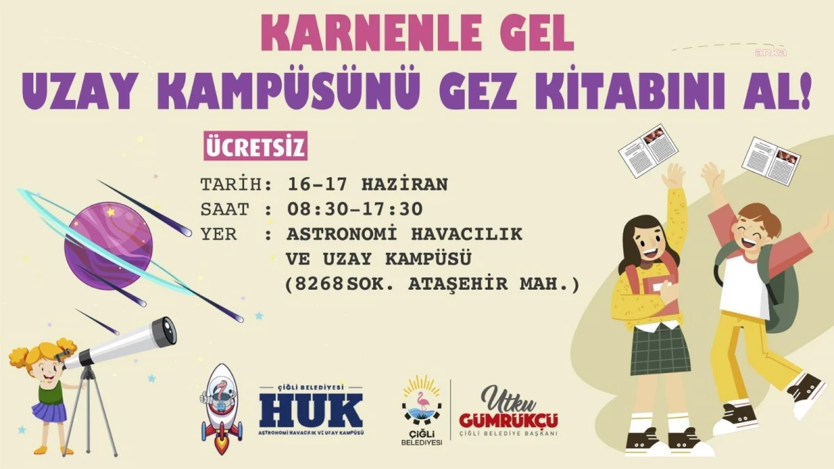 Çiğli Belediyesi öğrencilere Astronomi Havacılık ve Uzay Kampüsü gezisi ve kitap hediye edecek - Eğitim - Dudullu Haber