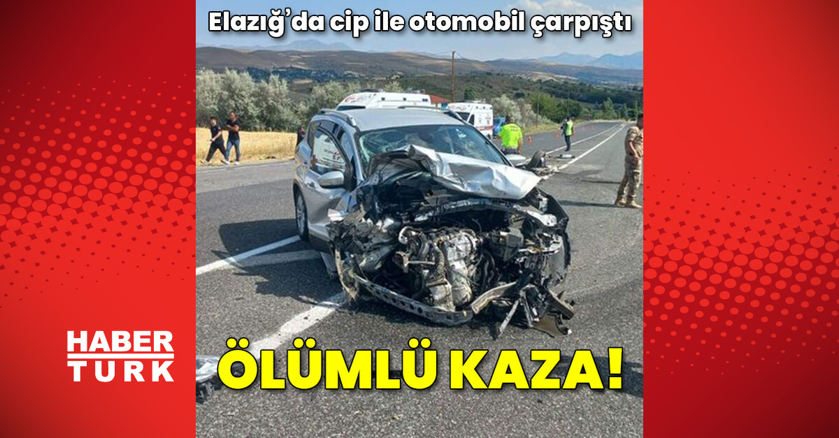 Elazığda cip ile otomobil çarpıştı 1 ölü 5 yaralı - Gündem - Elazığ - Dudullu Haber