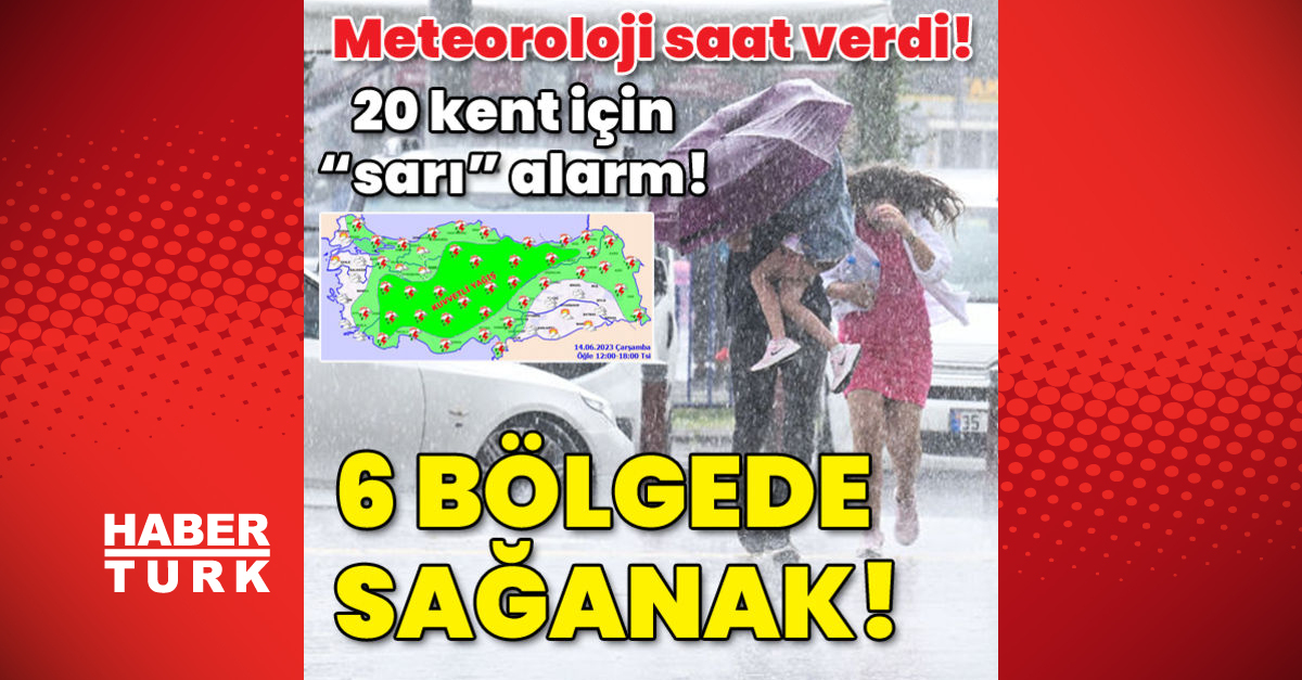 Meteoroloji saat verdi 20 kent için sarı alarm 6 bölgede sağanak - Gündem - hava durumu - Dudullu Haber