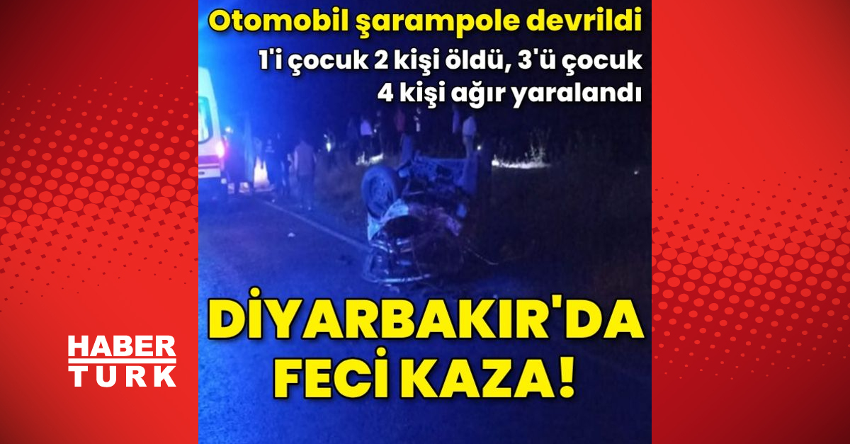 Otomobil şarampole devrildi 2 ölü 4 yaralı - Gündem - Diyarbakır - Dudullu Haber