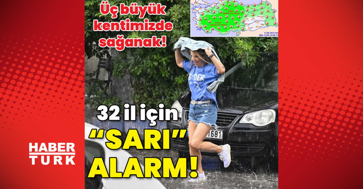 Üç büyük kentte sağanak Meteorolojiden 32 kent için sarı alarm - Gündem - hava durumu - Dudullu Haber