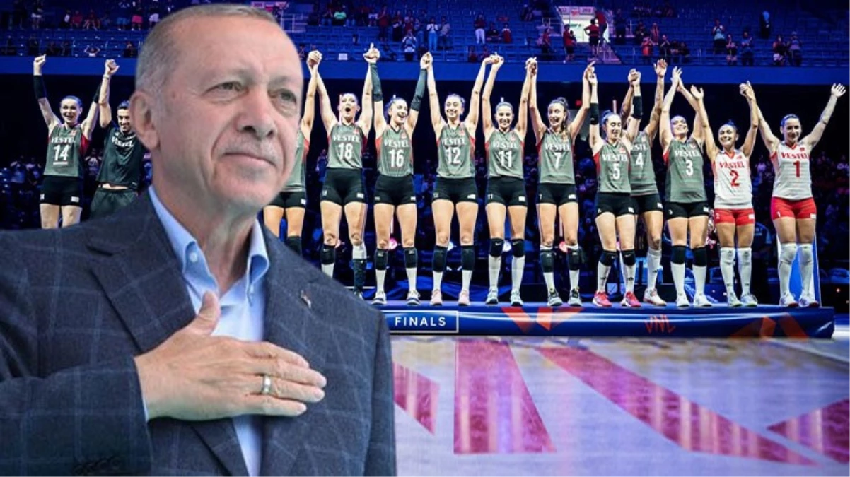 Cumhurbaşkanı Erdoğan, FIVB Milletler Ligi’nde şampiyonluğa ulaşan A Milli Kadın Voleybol Takımı’nı tebrik etti