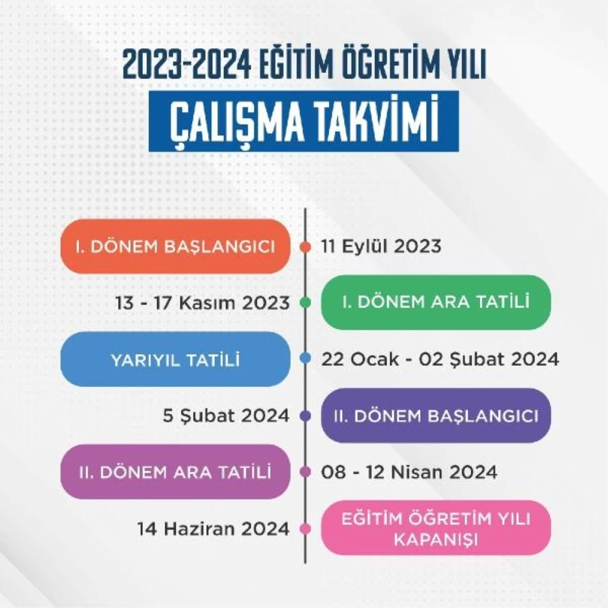 MEB 2023-2024 eğitim öğretim yılı için takvimi açıkladı - Eğitim - Dudullu Haber