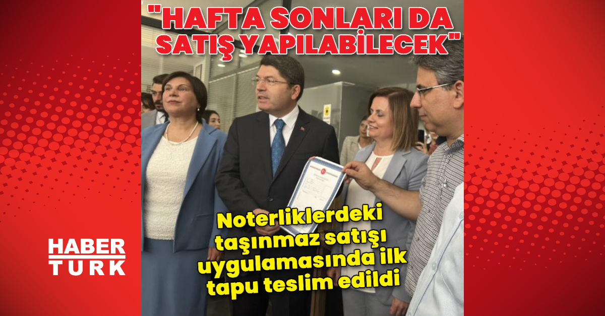 Noterliklerdeki taşınmaz satışı uygulamasında ilk tapu teslim edildi - Gündem - haberler - Dudullu Haber