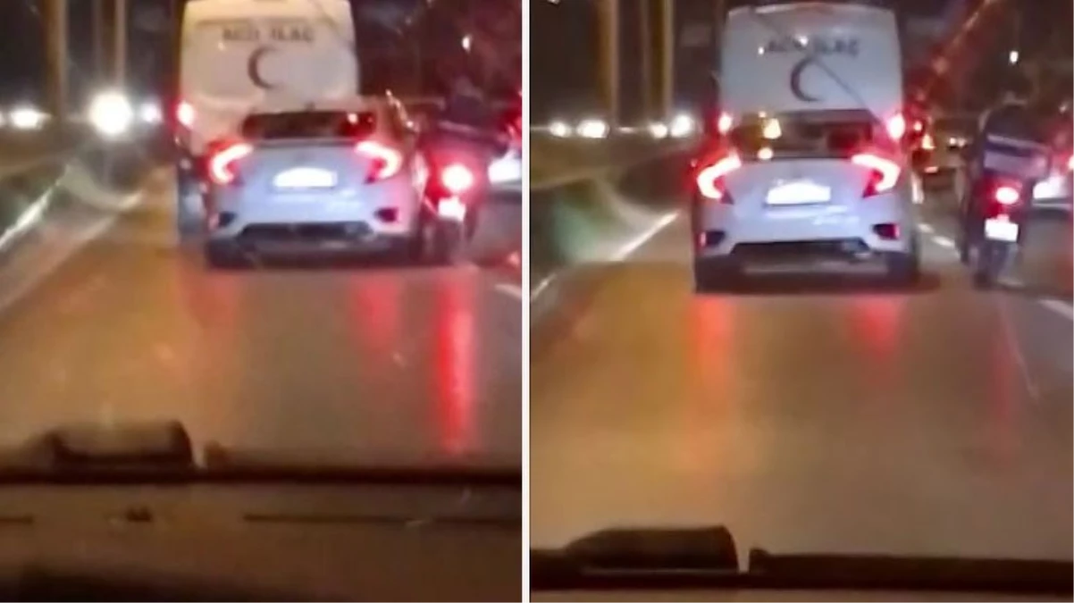 Trafikte makas atarak ilerledi Aracını kendisini uyaran motosikletlinin üzerine sürdü - Ümraniye Haberleri - Dudullu Haber