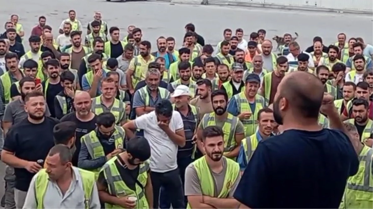Halkalı - İstanbul Yeni Havalimanı Metro Hattı işçileri greve çıktı Bize verilen ücret küfür gibi - Ekonomi - Dudullu Haber