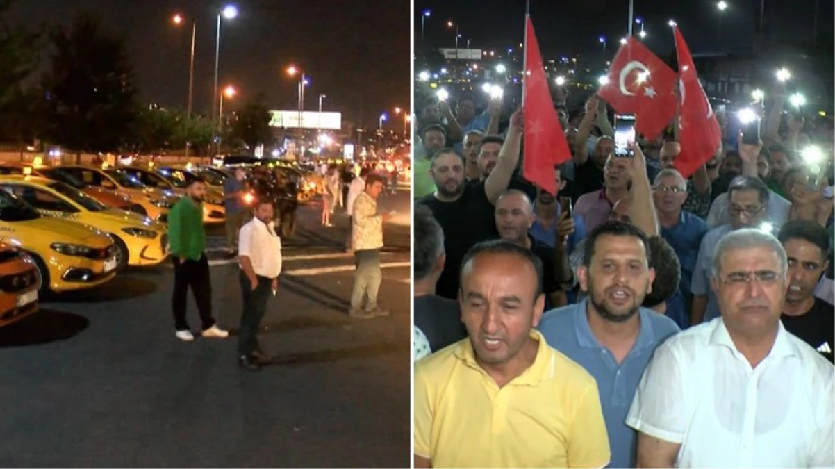 İstanbulda taksimetre ücretine yüzde 100 zam isteyen taksiciler eylem yaptı - Ekonomi - Dudullu Haber
