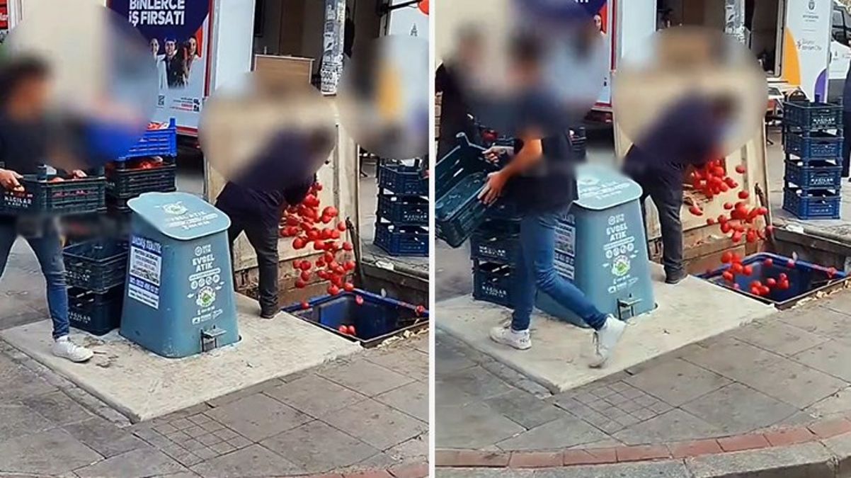 Pendikte bir zincir markette kasalar dolusu domates çöpe atıldı - Ekonomi - Dudullu Haber