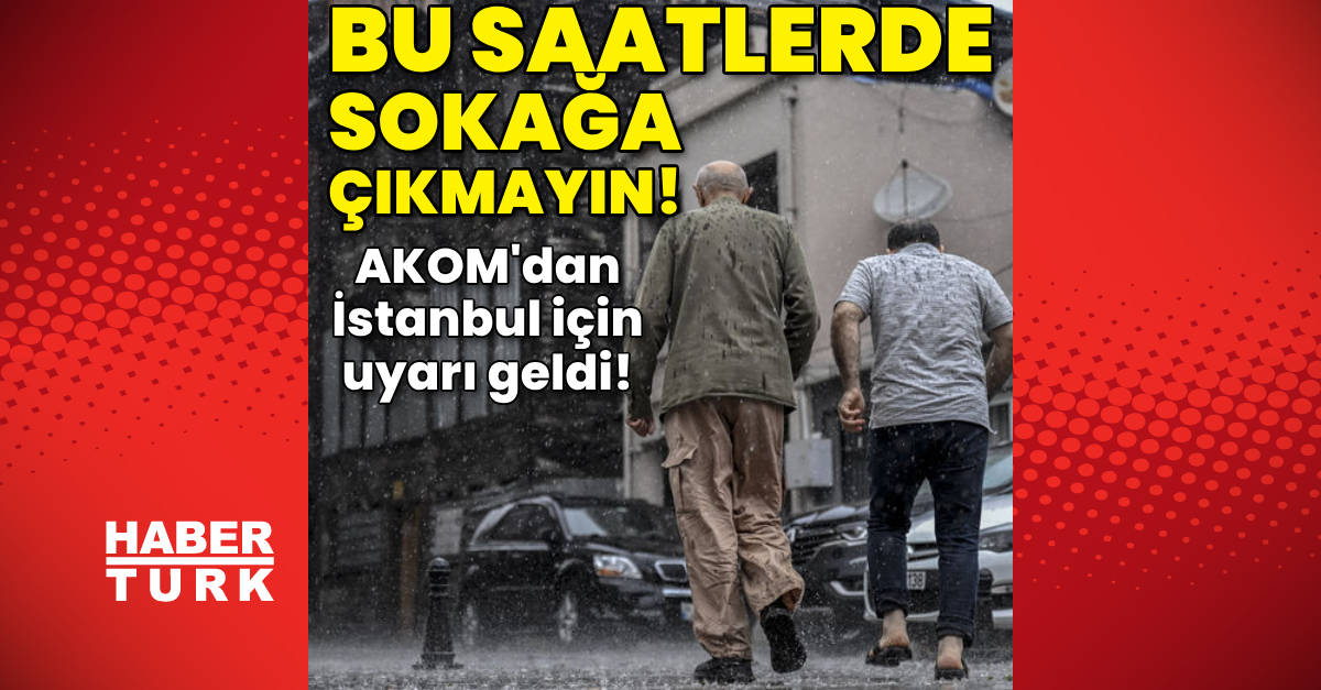 HAVA DURUMU SON DAKİKA  AKOM039dan İstanbul için sağanak yağmur uyarısı Akşam saatlerine dikkat - İstanbul Hava Durumu Nasıl Olacak - Gündem - AKOM - Dudullu Haber