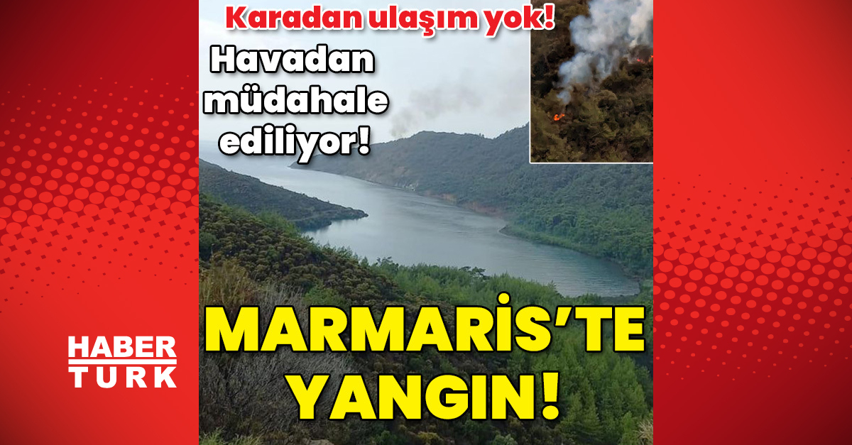 MARMARS039TE SON DAKİKA ORMAN YANGINI Ormanda çıkan yangına havadan ve karadan müdahale başladı - Gündem - MARMARİS - Dudullu Haber