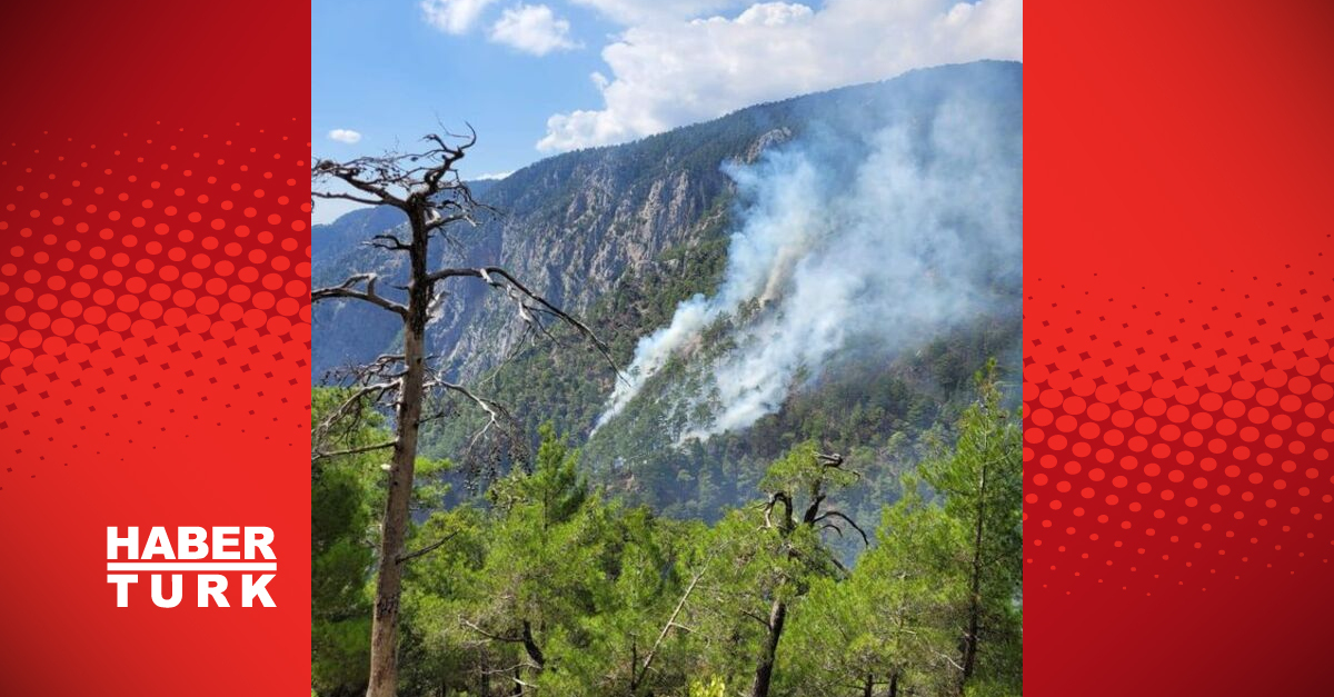 Burdur039daki Karanlıkdere Kanyonu039nda çıkan orman yangını kontrol altında - Gündem - Altınyayla - Dudullu Haber