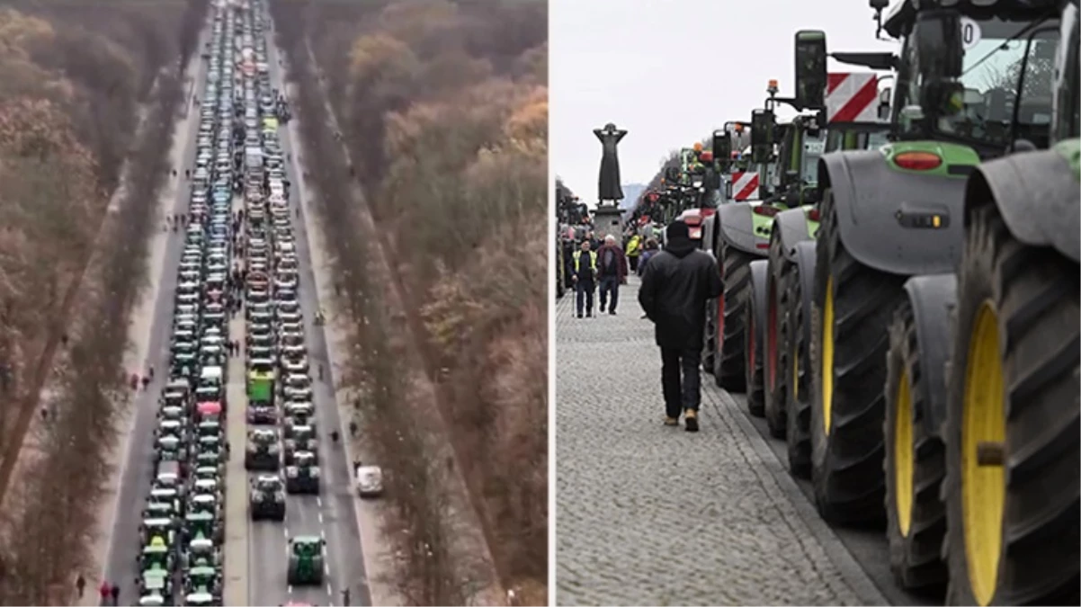 1704621100721Almanyada-Ciftcilerden-Dev-Protesto-Traktorlerle-Kilometrelerce-Kuyrukjpg - Dudullu Haber