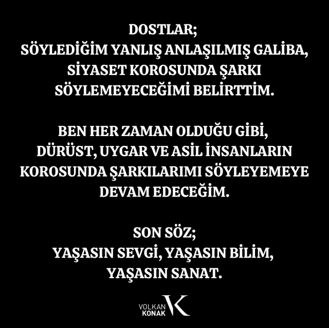 Müziği bıraktığı konuşulan Volkan Konak sessizliğini bozdu: Yanlış anlaşıldım