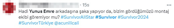 Ekibin gözünden kaçtı! Surivor'da Yunus Emre'den olay el hareketi